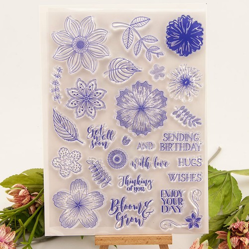Flower Silicone Clear Rubber Stamps Seal Scrapbooking Embossing Album Decor DIY - Bild 6 von 7