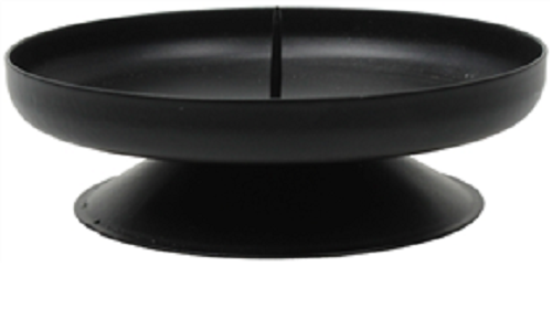 Black Candle Holder with Spike Pillar Church Advent Votive Candles Traditional
