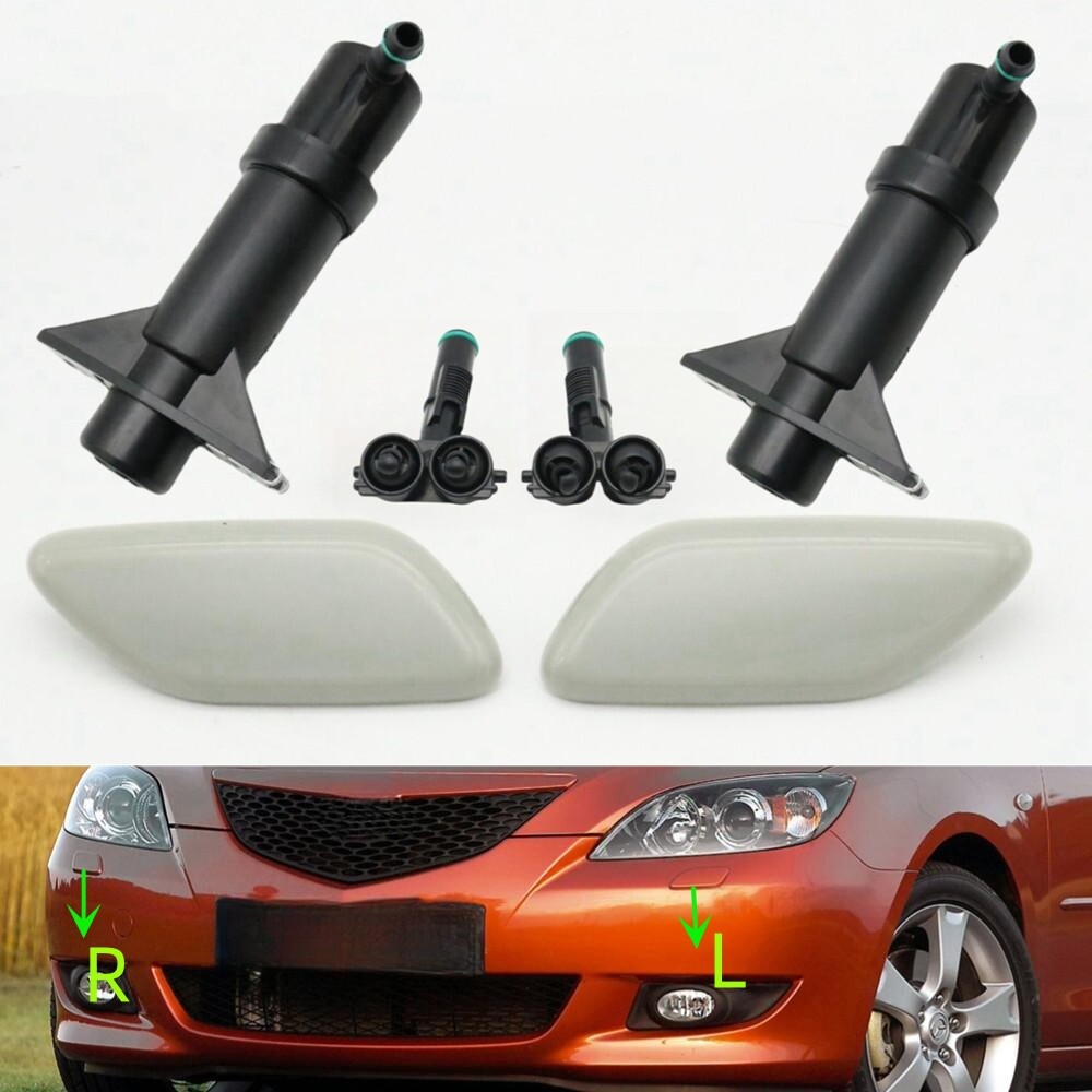 Headlamp light Washer Spray Nozzle Jet Pump Actuator Cap For Mazda