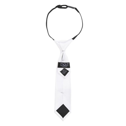 Boys Elastic Tie Satin Solid Plain Wedding Pre-Tied Necktie 0-2/2-7 Yrs by DQT - Picture 129 of 130