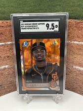 SGC 9.5 Ryan Reckley Bowman Chrome Sapphire Orange 05/75 Color Match Bowman 1st