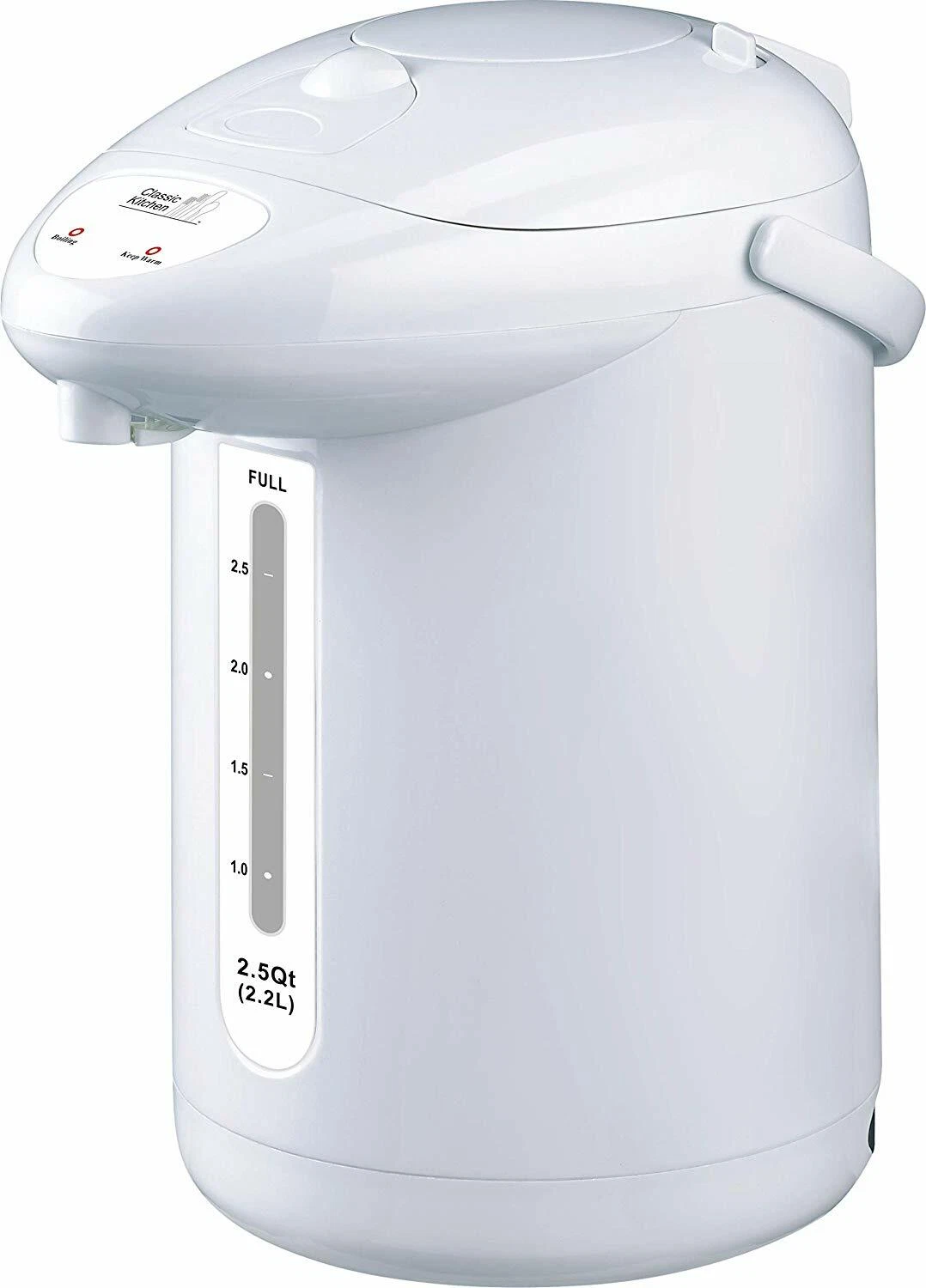 Classic Kitchen CK220W 2.5QT (2.2L) Electric Kettle/Hot Water Pump Pot NEW