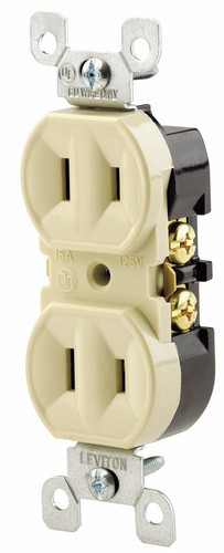 Leviton Industrial Grade Plug – 15 Amp, 125 Volt, Straight Blade, Dustguard, Yellow, Heavy Duty
