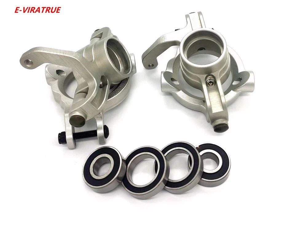Nudillos de dirección portadores delanteros de aluminio E-VIRATRUE 7075 para Losi 5T/5B 5IVE-T2.0 1/5 Foto 3 de 4