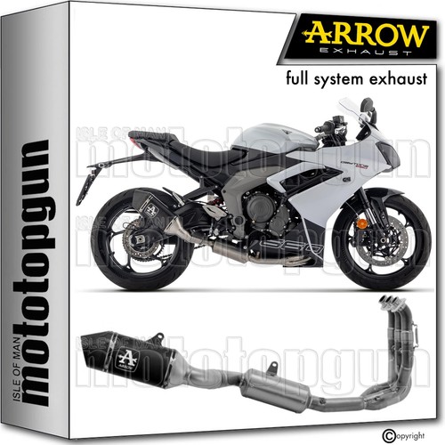 full system exhaust black c veloce arrow for triumph daytona 660 2024 24 - 第 1/5 張圖片