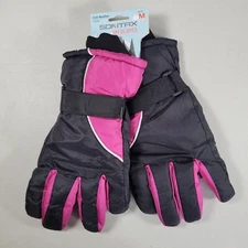 Sontax Ski Gloves Womens M Waterproof Pink Black Cold Weather Gear NEW