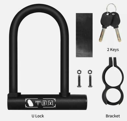 WEST BIKING Bicycle U Lock MTB Road Bike Wheel Lock 2 Keys Anti-theft Safety qc - Picture 5 of 5