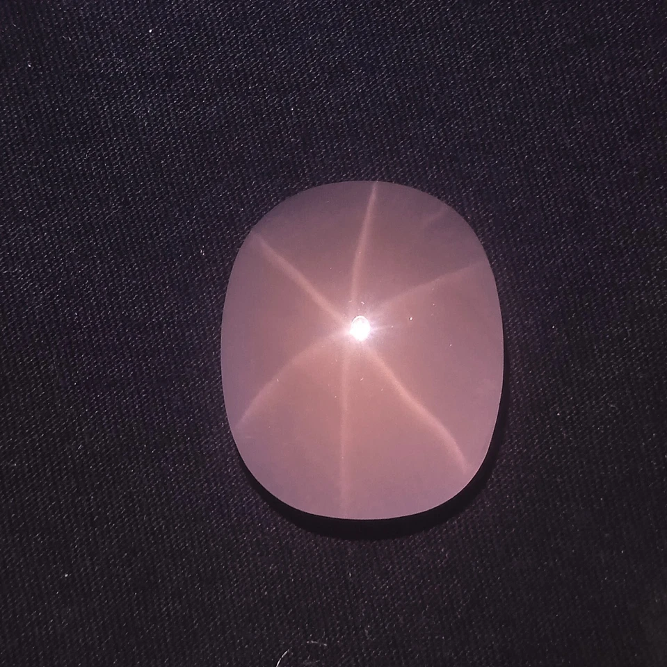 Cojín cabujón estrella 6 rayos cuarzo cristal rosa calidad superior AAA natural 177 quilates Foto 2 de 4