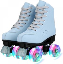 Roller Skates Women Men Shiny Double Row Four Wheels Roller Skates Womens Roller
