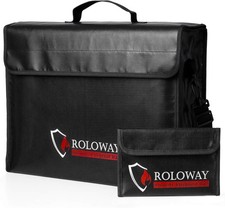 Large Fireproof Bag Water Resistant Document Safe 17 x 12 inches