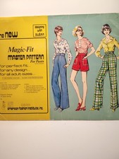 Vtg 76' AFI Dusan Magic Fit Master Pattern for Pants Adult Sizes