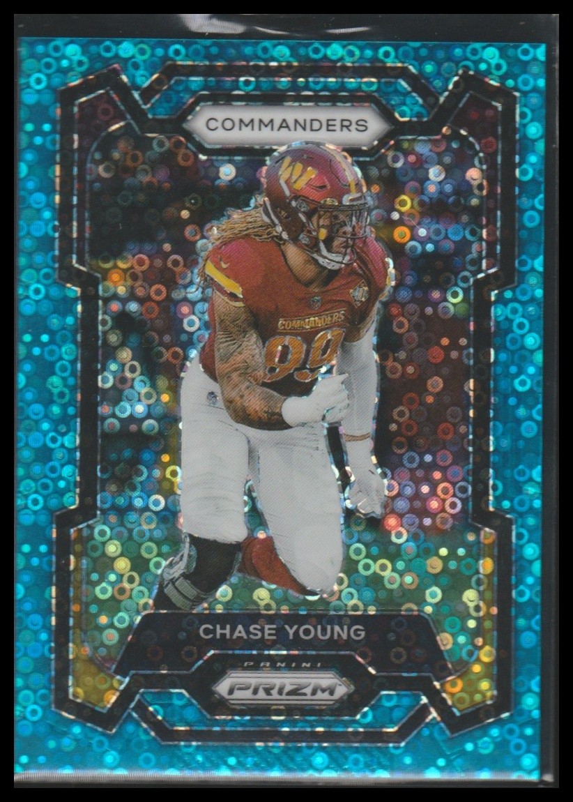 2023 Panini Prizm #293 Chase Young No Huddle Blue #/95
