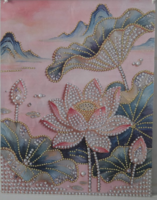 ==diy ==  1 Wandbild, mit extragroßen Perlen,Diamond Painting , fertiggestellt