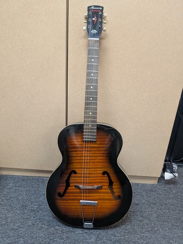 VINTAGE  Harmony Monterey H950 F hole Archtop Acoustic Guitar 1960s W/CASE