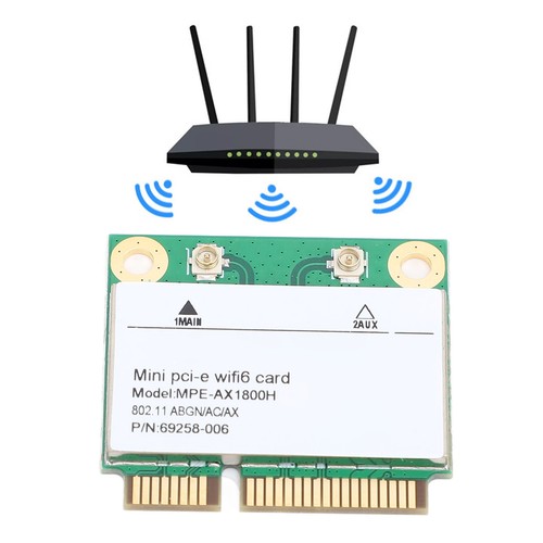 MPE AX1800H Wireless Card RTL8852BE 1800Mbps Dual Band Wireless Fidelity 6 B NEW - Afbeelding 8 van 12
