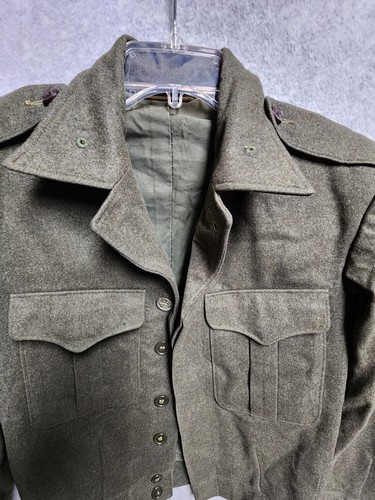 WWII USMC Marine Corps Ike Jacket Named Green Wool - Picture 15 of 24