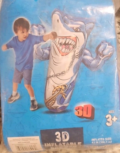Kids Meg Blow Up Boxing Boxing Gloves& 3D Inflatable Bob Bag For Young Children - Picture 6 of 8