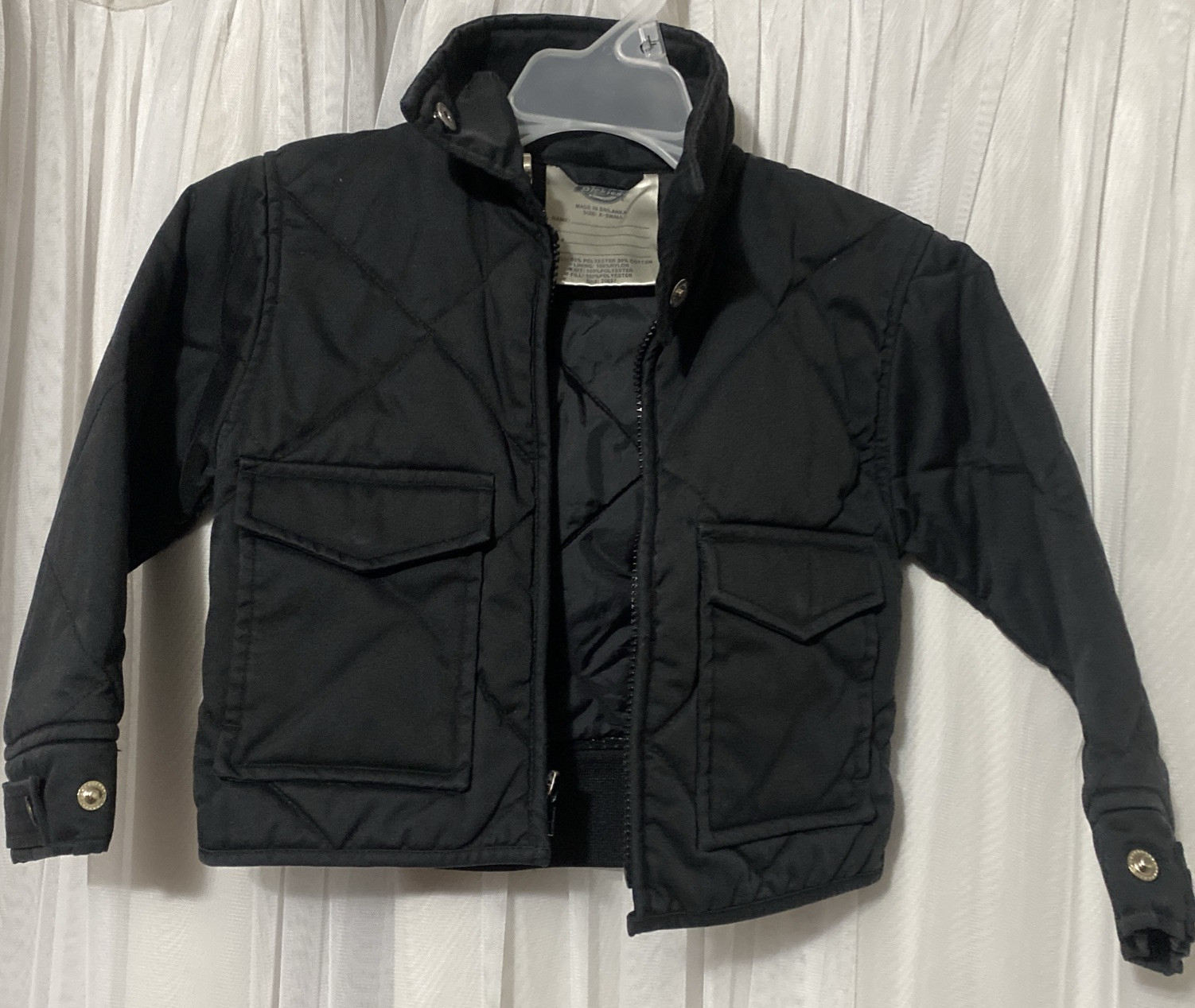 Girls Dickies Jacket X-S 4-5 Black
