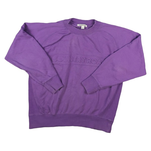 Country Road Jumper Womens XSMALL Purple Heritage Sweatshirt Embossed Logo XS