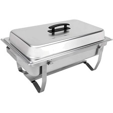 Complete 8-Piece Chafing Dish Set - Foldable and Elegant for Effortless Hosting
