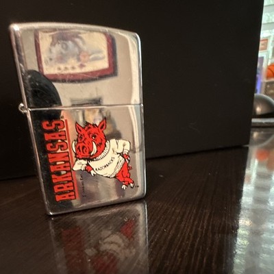Zippo Arkansas Razorbacks Hog Logo Chrome Finish Lighter, Sport Theme