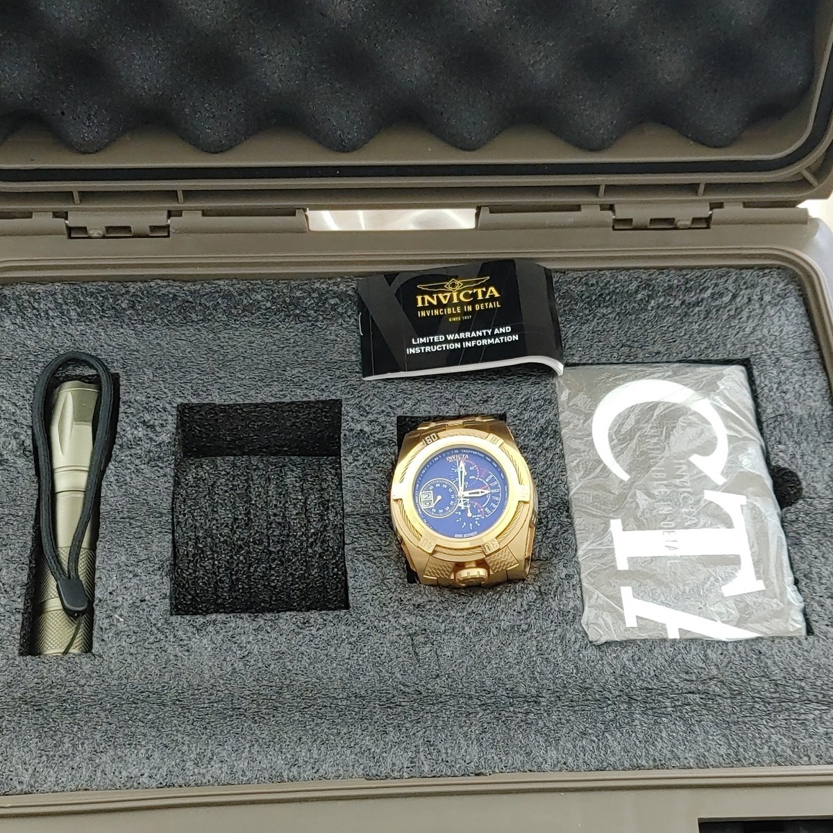 Invicta Bolt Zeus Tria Gold Blue Dial 26389 with limited edition