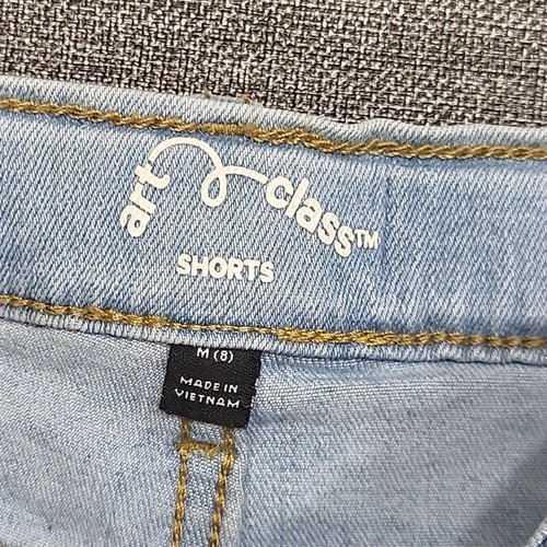 Art Class Set of 2 Boys Destructed Bermuda Jean Shorts Size Medium 8 Blue - Picture 9 of 12