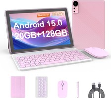 Tablet 10.1Inch Android 15.0, RAM 20GB 4 16Expand ROM 128GB, 6000mAh Battery