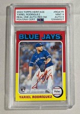 2024 Topps Heritage Real One Auto Red Ink Yariel Rodriguez /75 PSA 9 Auto 9