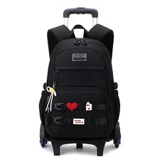 6 Wheels Girls Rolling Backpack Boys Wheeled Trolley School Bag Kids Luggage
