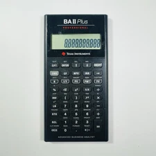 Texas Instruments BA II 2 Plus Professional Business Financial Calculator Tested