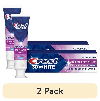 3D White Advanced Radiant Mint Teeth Whitening Toothpaste, 3.3 oz