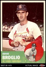 1963 Topps #313 Ernie Broglio Cardinals 7.5 - NM+