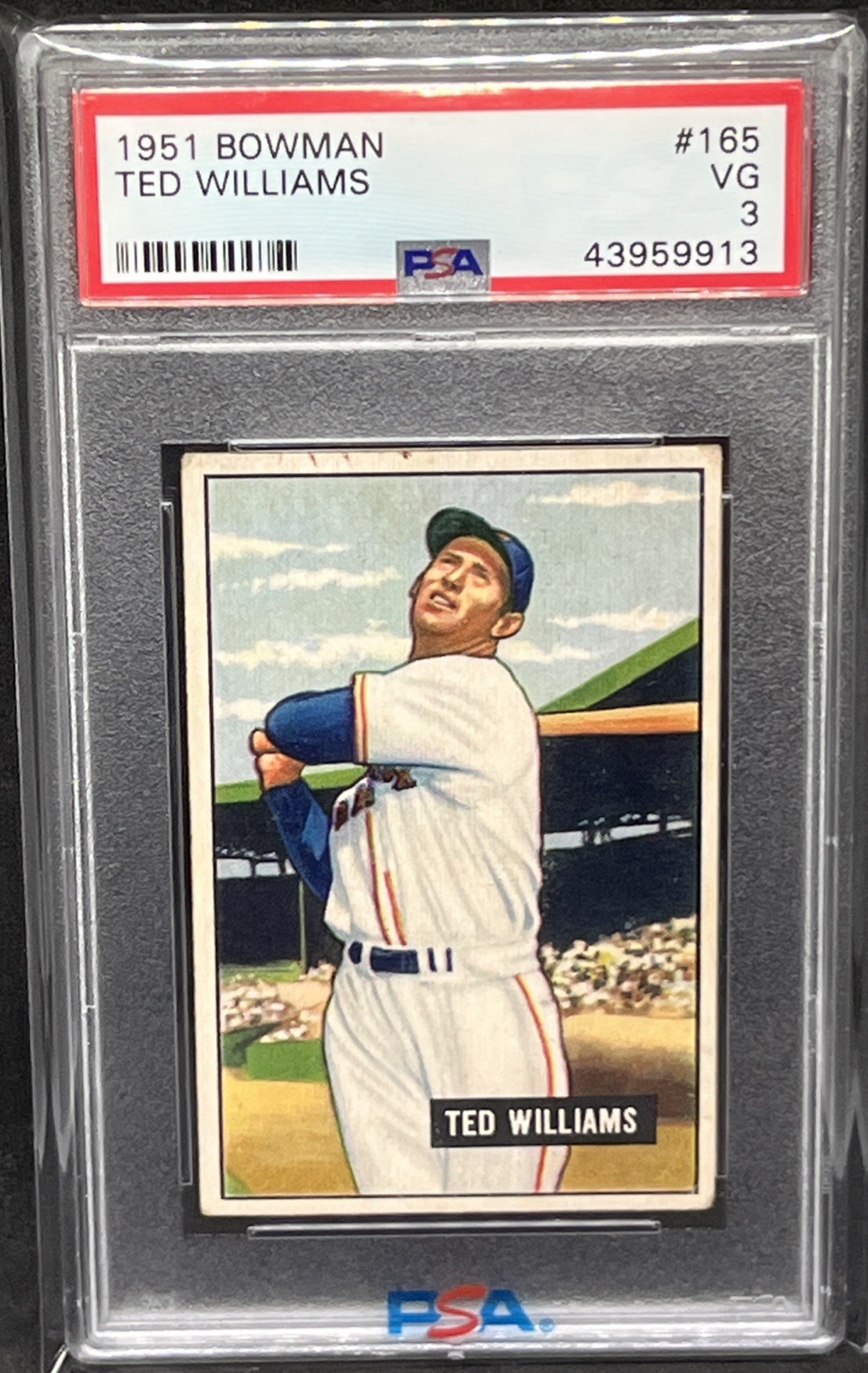 1951 BOWMAN TED WILLIAMS #165  PSA 3
