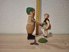 Antico giocattolo in latta Schuco coppia danza tirolese con movimento figura danza anni 30/40