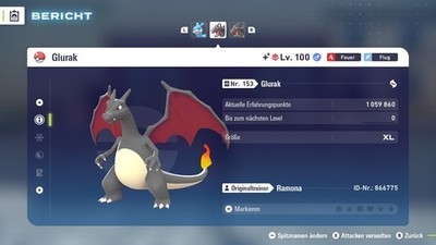 Kampfbereites Shiny # Elite Glurak  PVP ZA 6IV | Pokemon Legenden: Z-A
