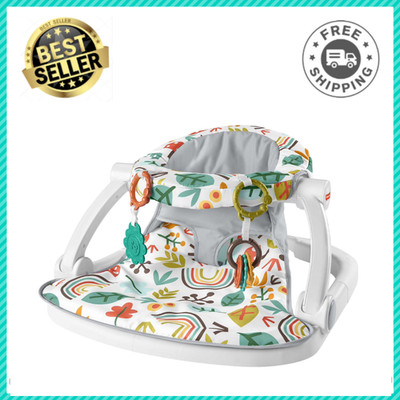 Fisher-Price Sit-Me-Up Floor Seat, Portable Baby Chair, Whimsical Forest, Infant