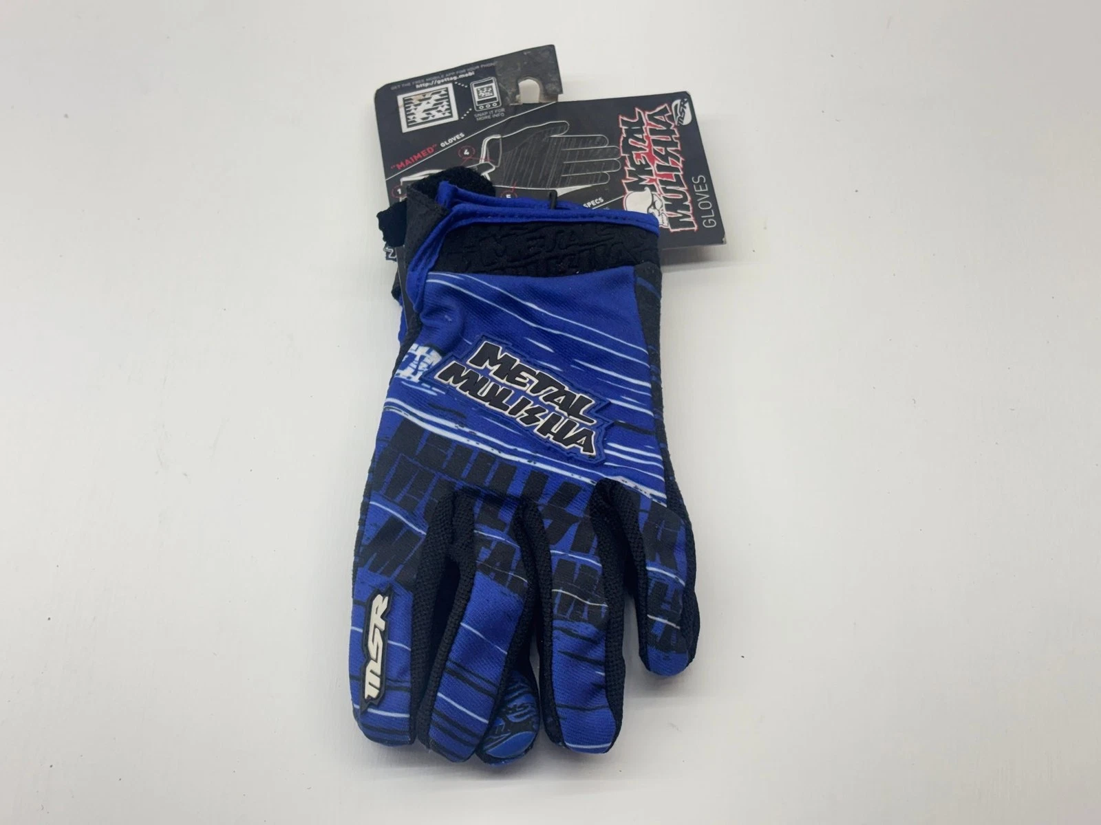 Metal Mulisha Men's Gloves Large Black Blue L Riding Hand Gear Protection MX
