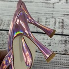 Vivian NY Pink Iridescent Ultra Heels Pumps Mules Shoes size 7.5 M Prom Wedding — photo 10