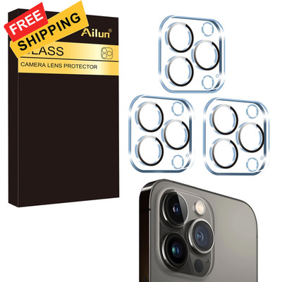 Ailun 3 Pack Camera Lens Protector iPhone 15 Pro 6.1''/15 Max 6.7'', Clear 
