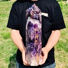 14.52LB Natural Dream Amethyst Crystal Column Magic Wand Obelisk Point Healing — photo 3