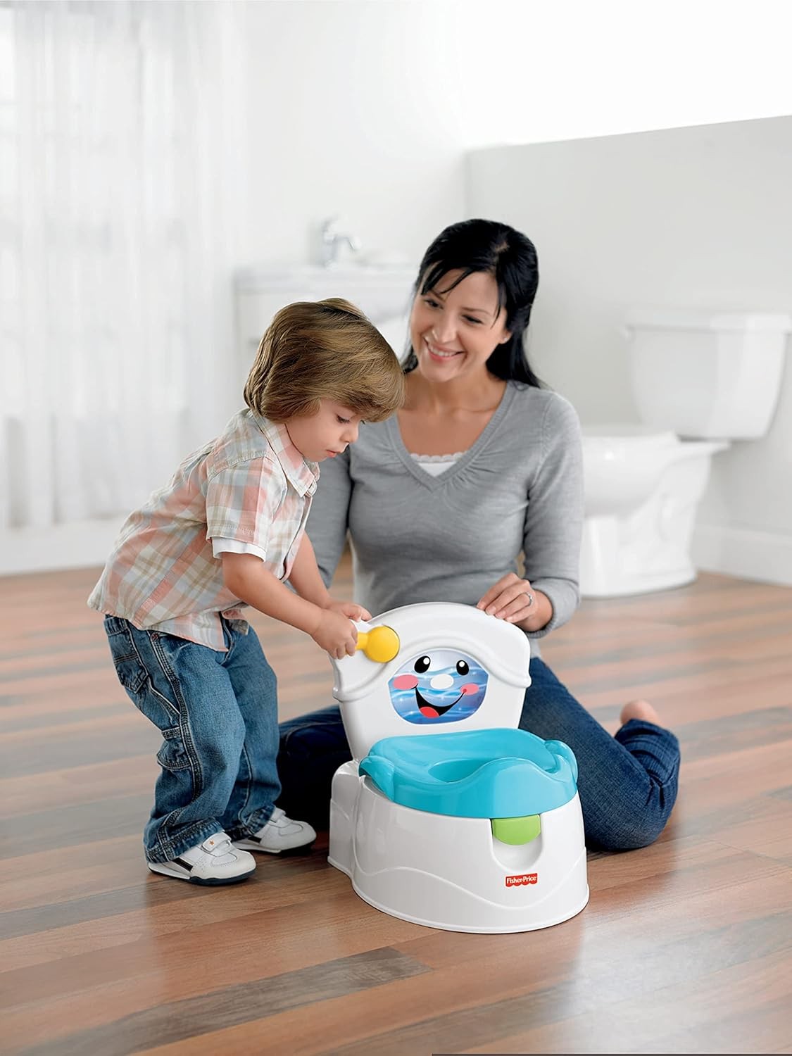 Fisher-Price Toddler Toilet Learn-to-Flush Potty Training Seat with Lights Sound