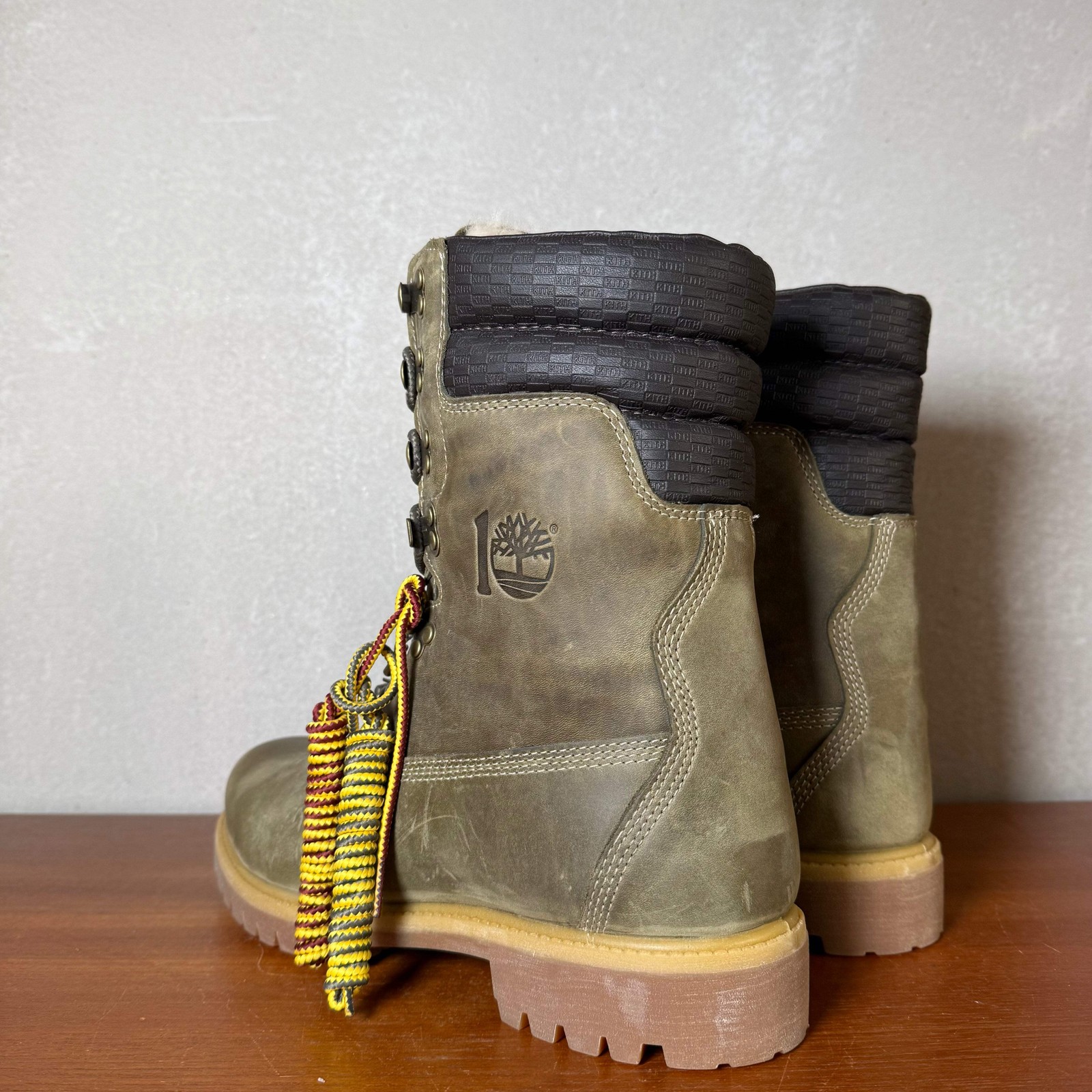 Timberland X KITH Premium Weatherproof Shearling Boots | Full Grain / Light Gree image 7