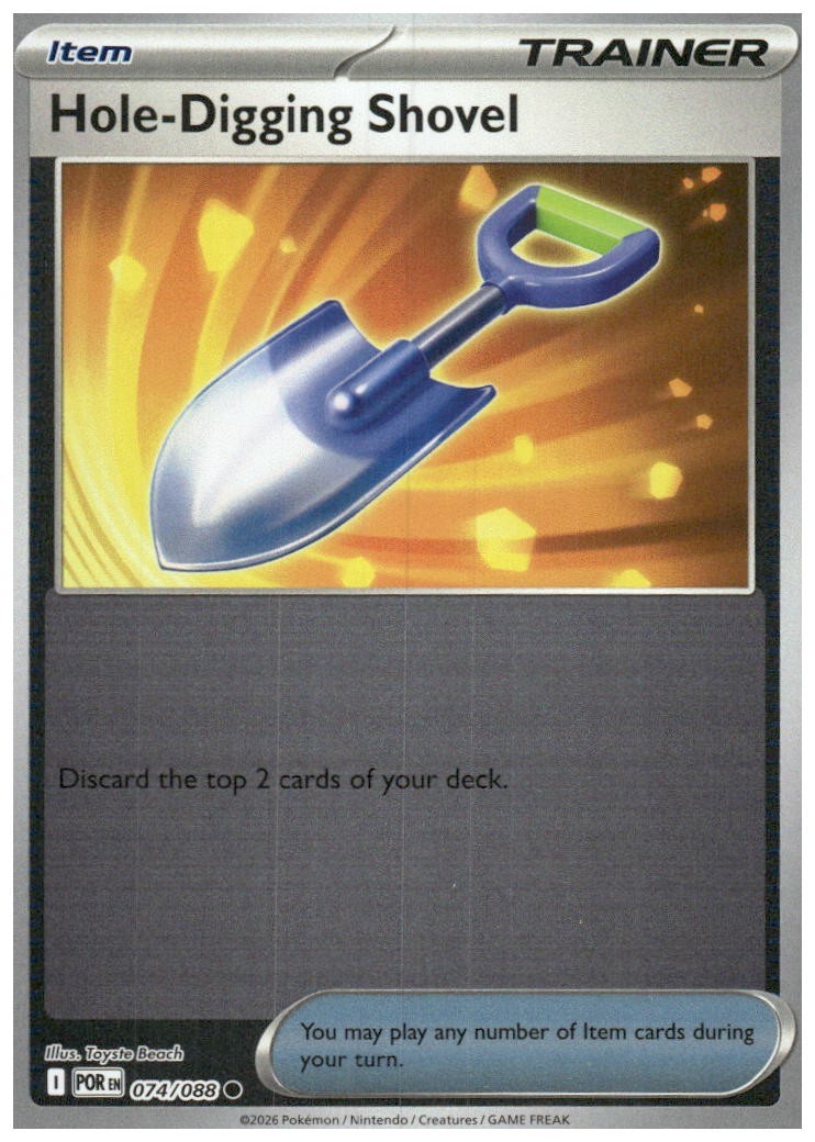 Hole-Digging Shovel 074/088 - Reverse Holo - Pokémon TCG: Perfect