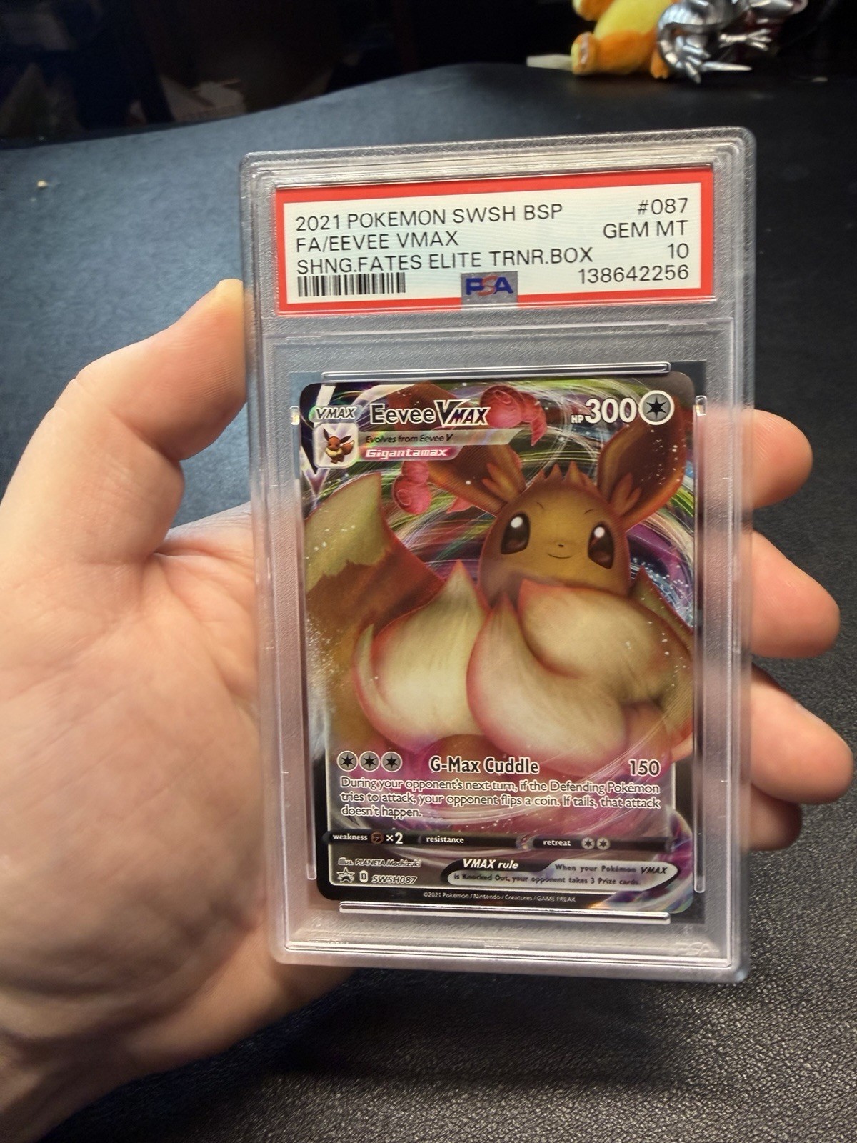 2021 Pokemon Shining Fates, Black Star Promo, Eevee VMAX, SWSH087 #087, PSA 10