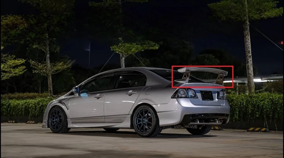 Alerón estilo M plateado alabastro pintado para Acura CSX NH-700M S 2007-2012 Foto 2 de 4