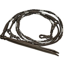 Vintage Rare Filigrane Sterlingsilber Geflochtene Leder Romal Romel Rommel Zügel