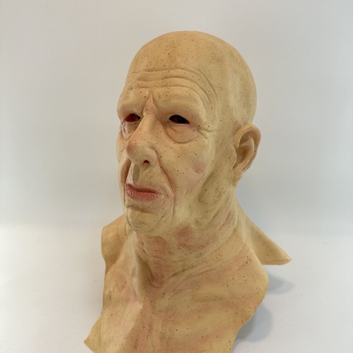 Realistic Old Man Mask Realistic Human Wrinkle Latex Halloween Cosplay Costume - Picture 18 of 29