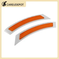 1Pair 63147185743 63147185744 Front Bumper Reflectors for BMW 5 Series Yellow