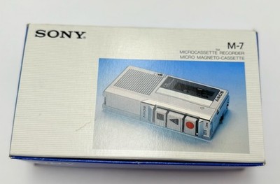 Vintage SONY MICROCASSETTE-RECORDER M-7 walkman cassette tape dictaphone New!